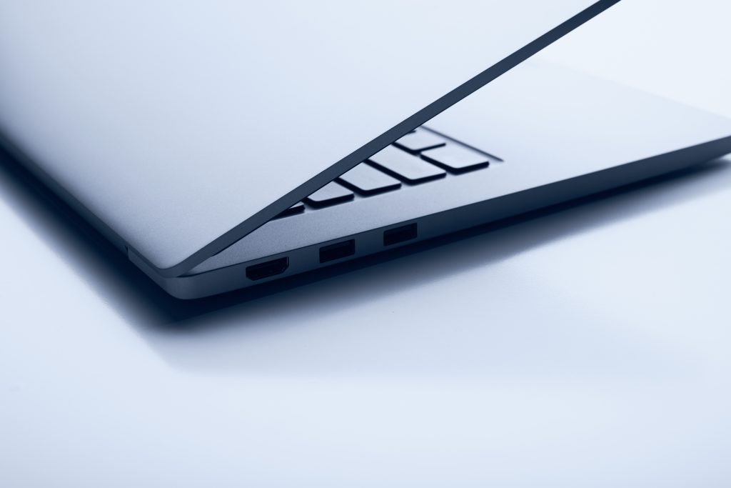 Laptop on a desk in a quiet study space